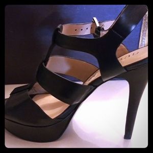 Black Guess Platform Heels